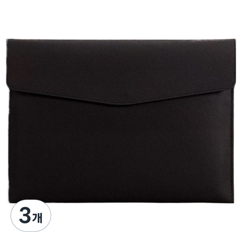 통근창고 A4서류 클립보드 파일 케이스 330 x 240 mm, 블랙, 3개