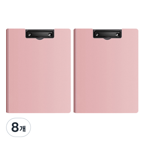 동아피엠에스 심플 커버 클립보드 A4 31.5 x 24 cm, 핑크, 8개