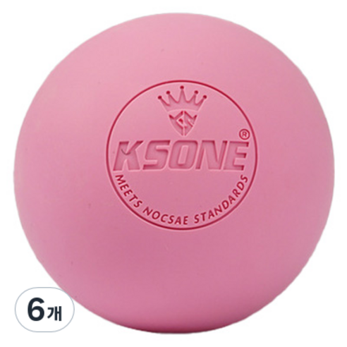 KSONE 스카위즈 근육 이완 마사지 볼, 6개, 핑크