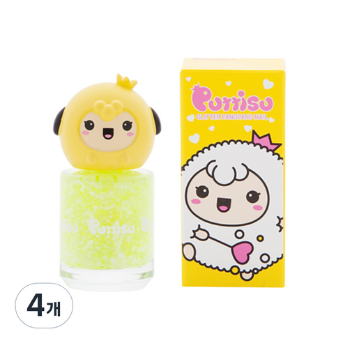 뿌띠슈 글리터팡팡 네일 G03 레몬에이드, 4개