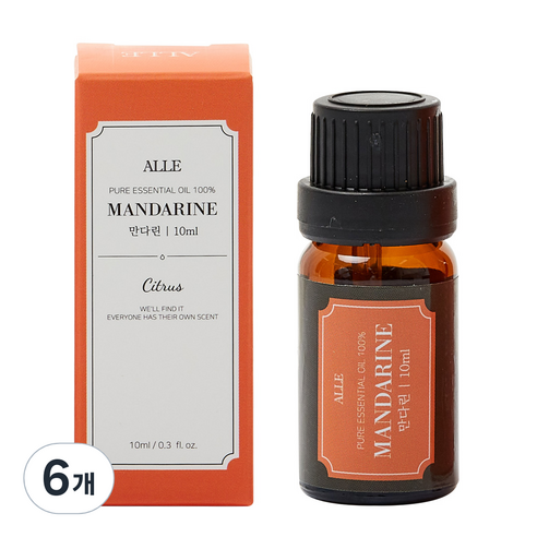 알레 퓨어 에센셜 오일 백프로 만다린, 10ml, 6개