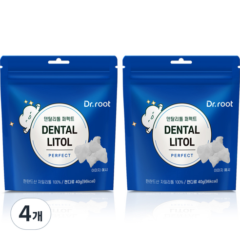 닥터루트 덴탈리톨 자일리톨 캔디 퍼펙트, 4개, 40g
