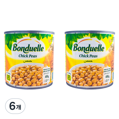 봉듀엘 칙피 콩통조림, 400g, 6개