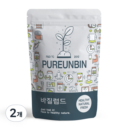 푸른빈 바질 럽드 향신료, 2개, 500g