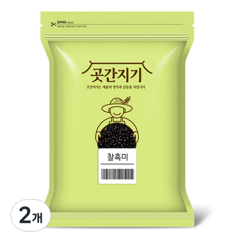 곳간지기 찰흑미, 4kg, 2개