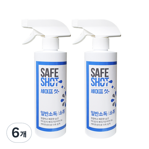 세이프샷 살균소독제, 500ml, 6개