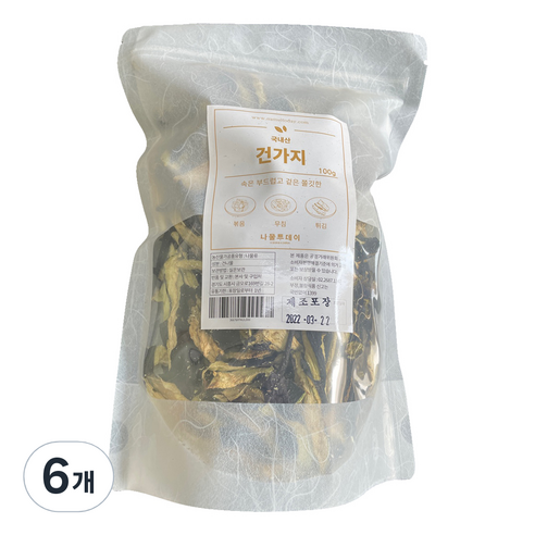 나물투데이 건가지, 100g, 6개