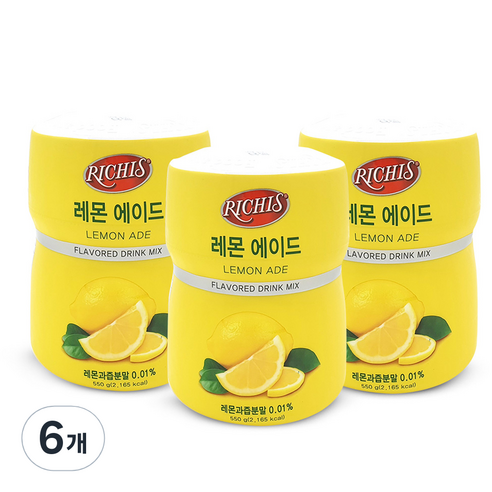 (주)동서 리치스 레몬 에이드, 550g, 1개입, 6개
