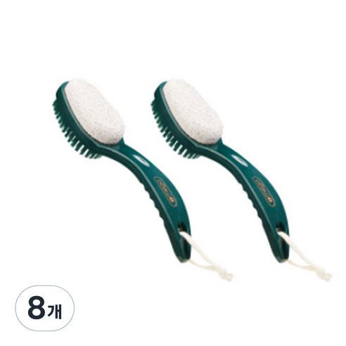 양면 풋 케어 브러쉬 굳은살 발각질 제거기 그린, 1개입, 8개