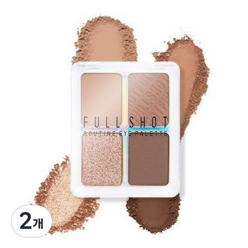 어퓨 풀샷 루틴 아이 팔레트, 3호 Stubborn Teddy, 2개