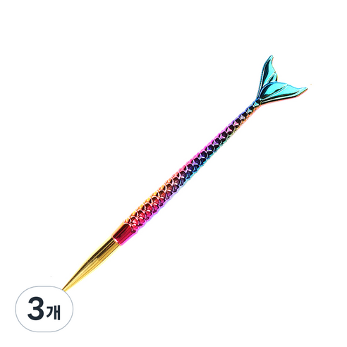DM 알럽뷰 네일아트 인어브러쉬, 03 세필블루인어, 3개