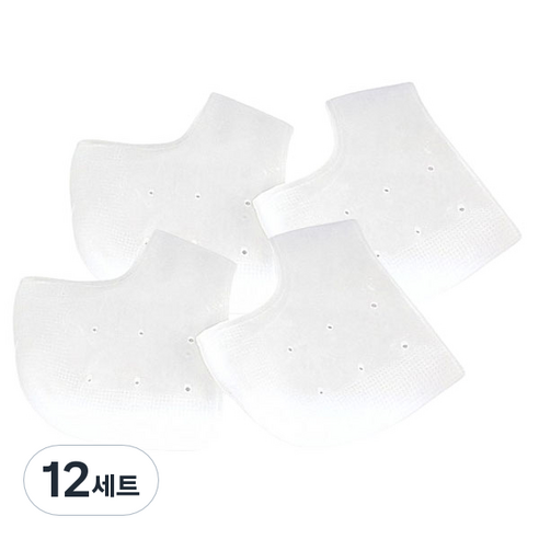 미카엘그라운드 실리콘 발 뒤꿈치 관리 커버 양발착용 화이트, 12세트