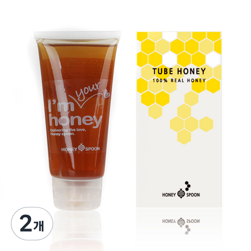 HONEYSPOON 튜브허니 밤꽃꿀, 2개, 120g