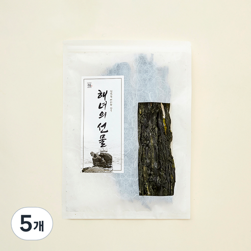 해녀의선물 기장 재래식 명품 가닥 미역, 5개, 100g