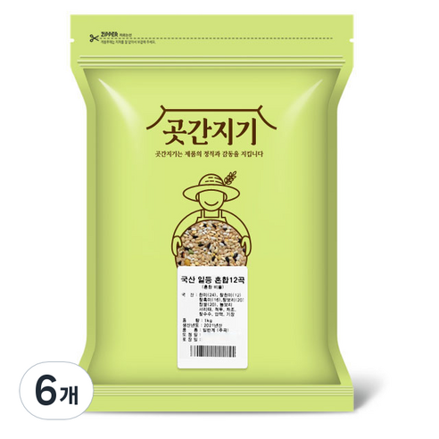 곳간지기 국산 일등 혼합 12곡, 1kg, 6개