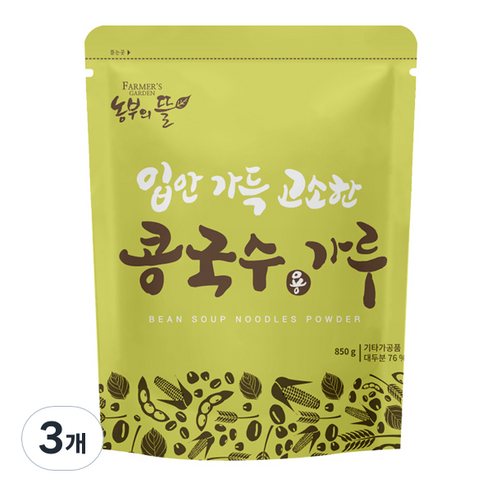 농부의뜰 콩국수용 가루, 850g, 3개