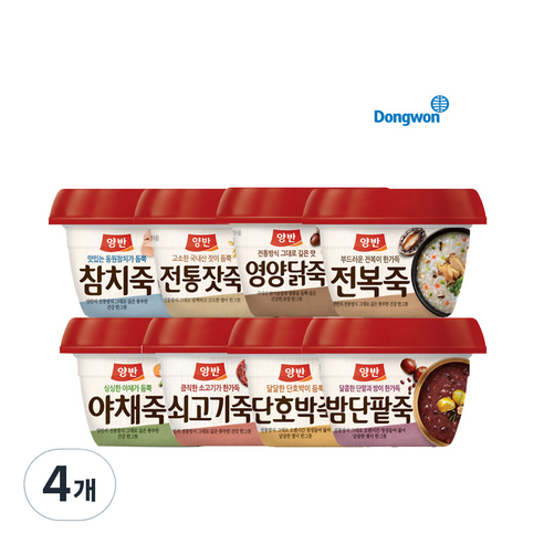 양반 참치죽, 285g, 4개