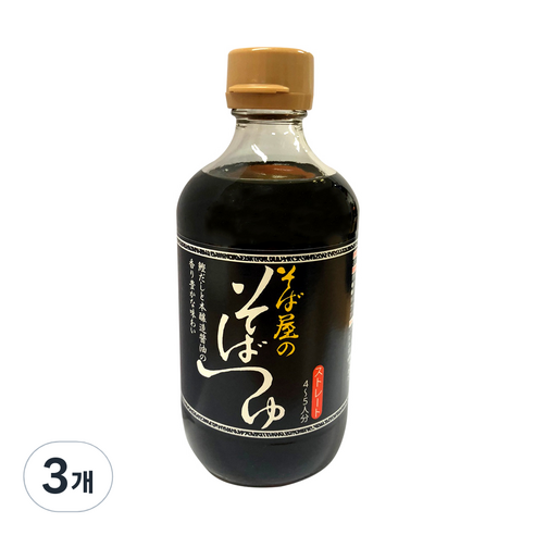 히게타 소바가게 소바쯔유, 400ml, 3개