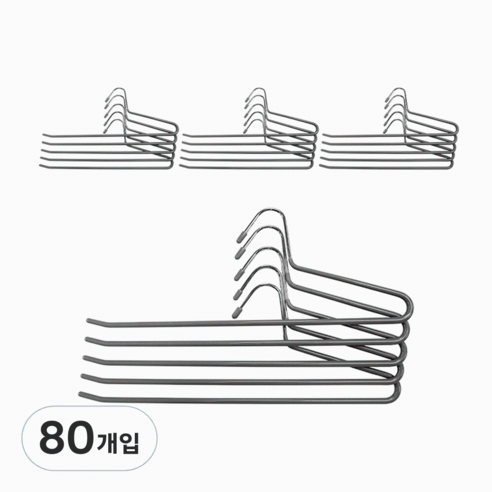 코멧 홈 논슬립 바지걸이, 그레이, 80개