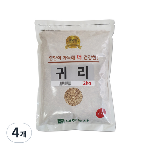 대한농산 귀리, 2kg, 4개