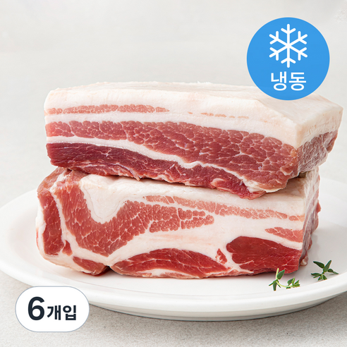 굿미트찹 스페인산 삼겹살 보쌈수육용 (냉동), 500g, 6개입