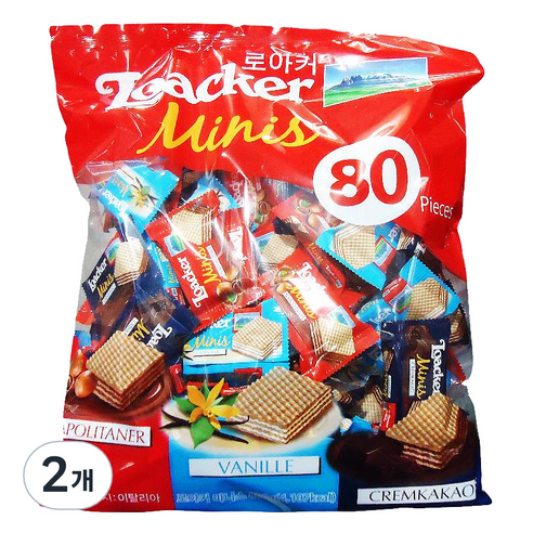 로아커 웨하스 미니스 믹스, 800g, 2개