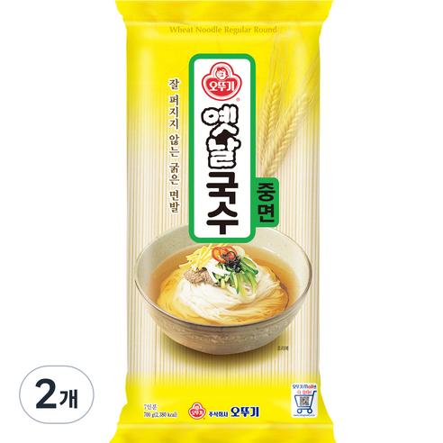 오뚜기 옛날 국수 중면, 700g, 2개
