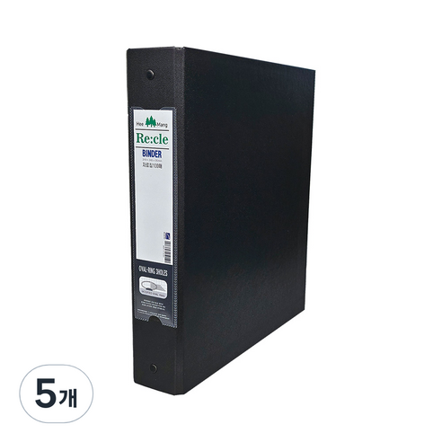 희망사무포인트 A4 100매 면장철, 흑색, 5개