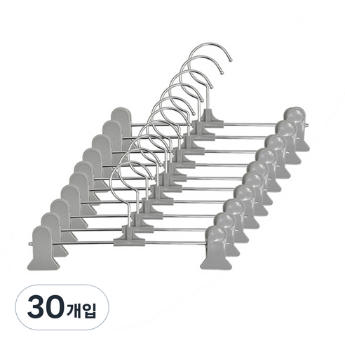 어반 베이직 논슬립 바지걸이, 그레이, 30개