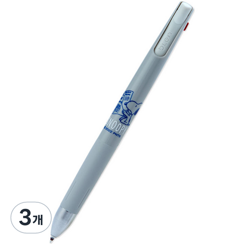 스누피 블렌 2+1 멀티펜, 회색, 3개