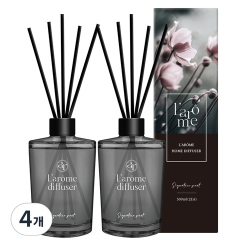 더허브샵 라홈 디퓨저 실내용, 앰버&진저, 510ml, 4개