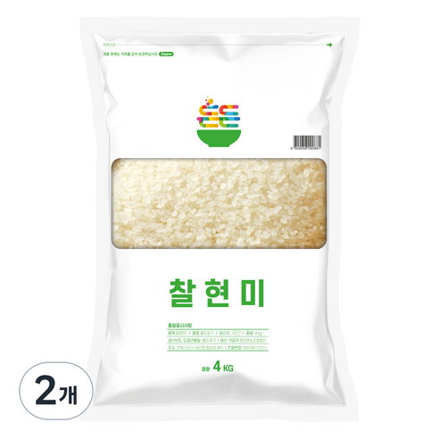 명천 든든 우리 쌀 찰현미, 5kg, 2개