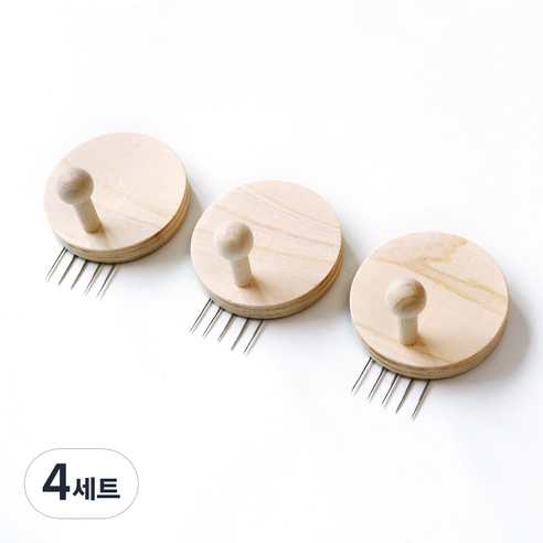 우드 앤 레이저각인 감성 플러스 걸이개 꼭꼬핀형, 마킹C, 4세트