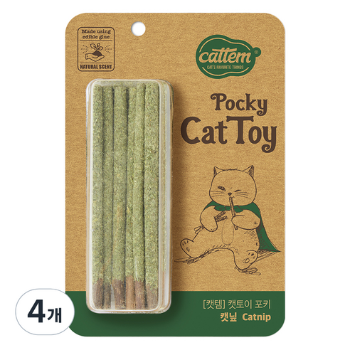 캣템 고양이 포키 장난감 0.5 x 13 cm 8p, 캣닢, 4개