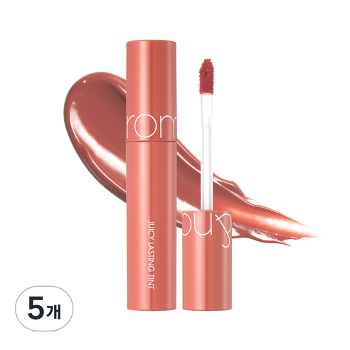 롬앤 쥬시 래스팅 틴트, 10호 누디 피넛, 5.5g, 5개