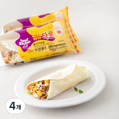 스윗밸런스 불고기 타코랩, 105g, 4개