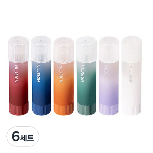 누사인 그라데이션컬러 글루스틱 6종 세트 NS146, 15g, 6세트