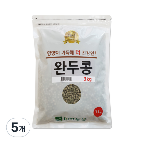 대한농산 완두콩, 5개, 3kg