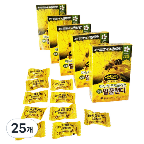 마누카프로폴리스 목청 벌꿀캔디, 42g, 25개