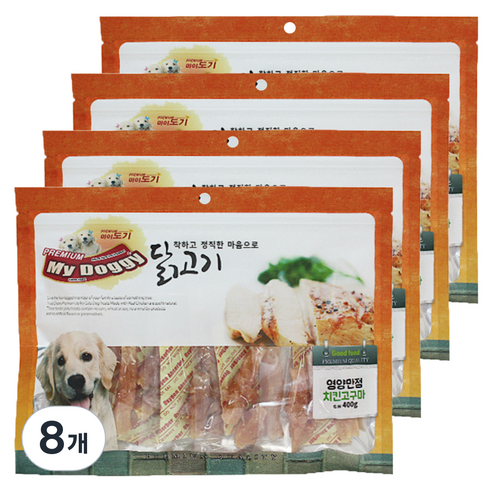 마이도기 프리미엄 강아지간식 400g, 치킨고구마맛, 8개