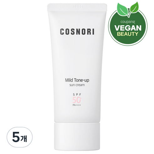 코스노리 마일드 톤업 선크림 SPF50+ PA++++, 50ml, 5개