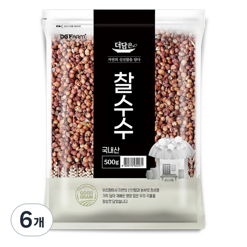 더담은 국산 찰수수, 500g, 6개