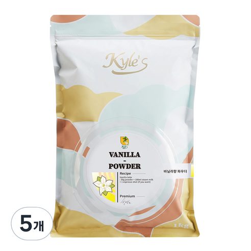 카일스 바닐라 파우더, 1kg, 5개, 1개입
