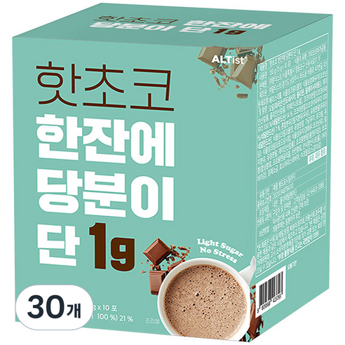 핫초코 한잔에 당분이 단 1g, 15g, 10개입, 3개