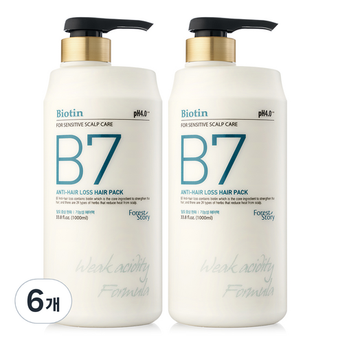 포레스트스토리 B7 약산성 탈모 헤어팩, 1000ml, 6개