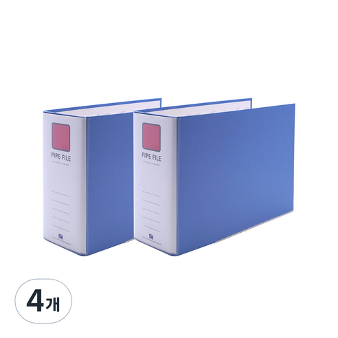 희망사무포인트 2공 파이프 바인더 A4 9X8 군 Br4987E, 하늘색, 4개