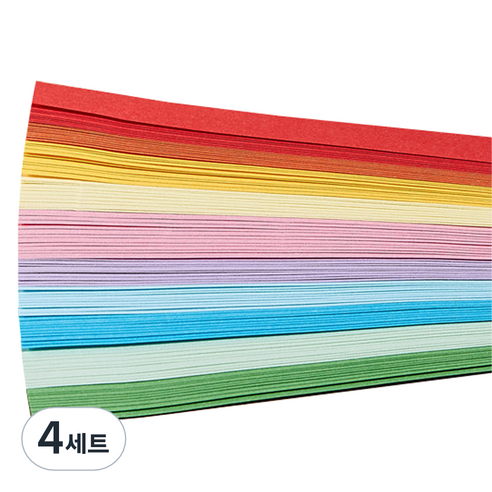 미소로운 이벤트 양면 별 종이접기 멀티페이퍼 컬러 컬러믹스 90p 세트, 4세트, 10색