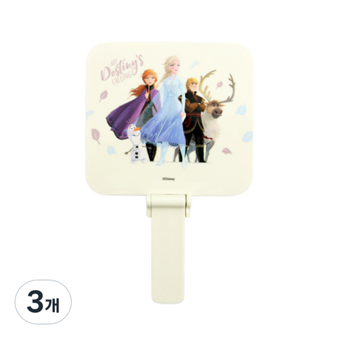 세븐스타 디즈니 겨울왕국 2 사각 접이식 손거울, 엘사, 3개