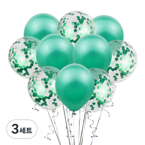 그래다다 파티 장식 풍선 10p 세트, 그린, 3세트