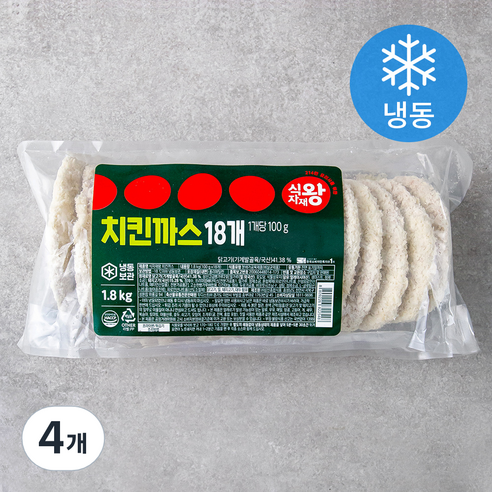 식자재왕 실속 치킨까스 (냉동), 1.8kg, 4개